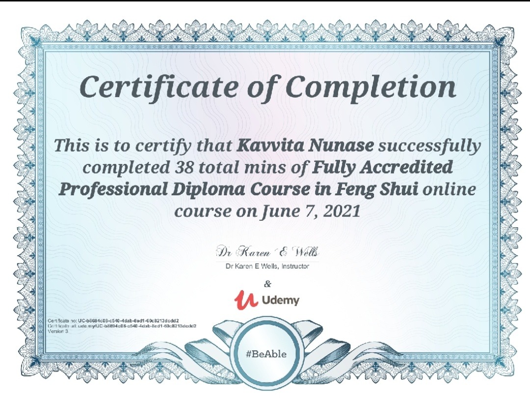 Fully Accredited Professional Diploma Course in Feng Shui